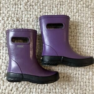 Bogs Kids Skipper at Sea Boot Purple Size 12 Rain Mud Waterproof